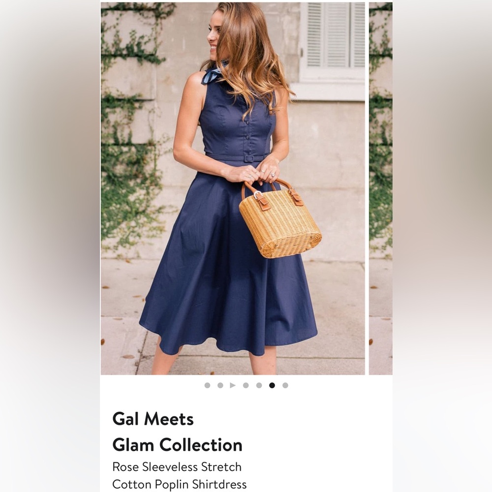 Nordstrom Gal Meets Glam collection, size 2, navy belted dress, never been worn